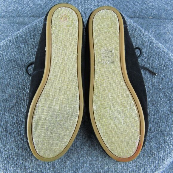 TOMS Moccasin Women Bootie‎ Boots Size 8 Medium Black Suede Lace Up - Picture 7 of 9